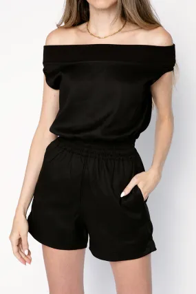 Ginnie Sleeveless Romper in Black