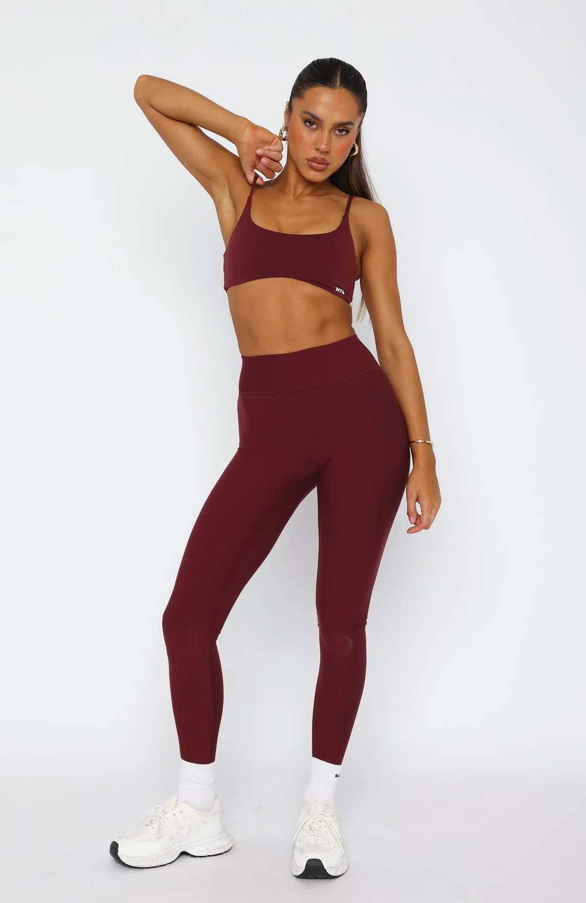 Go Getter High Waisted Leggings Burgundy