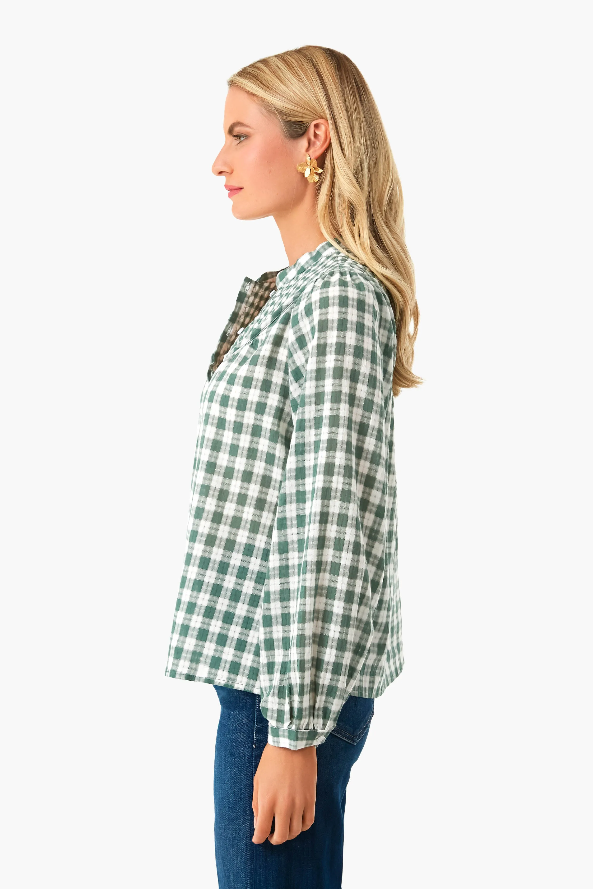 Green Check Marissa Shirt