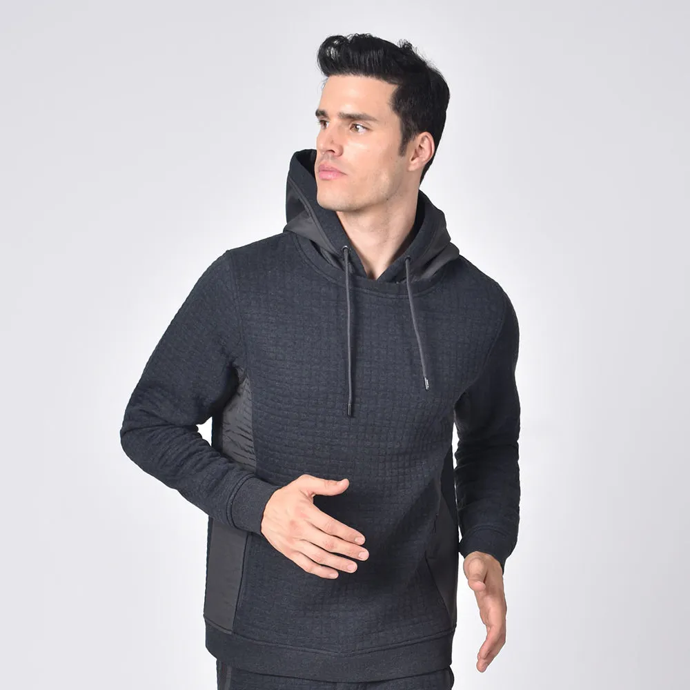 Grey Melange Hooded Sweatshirt