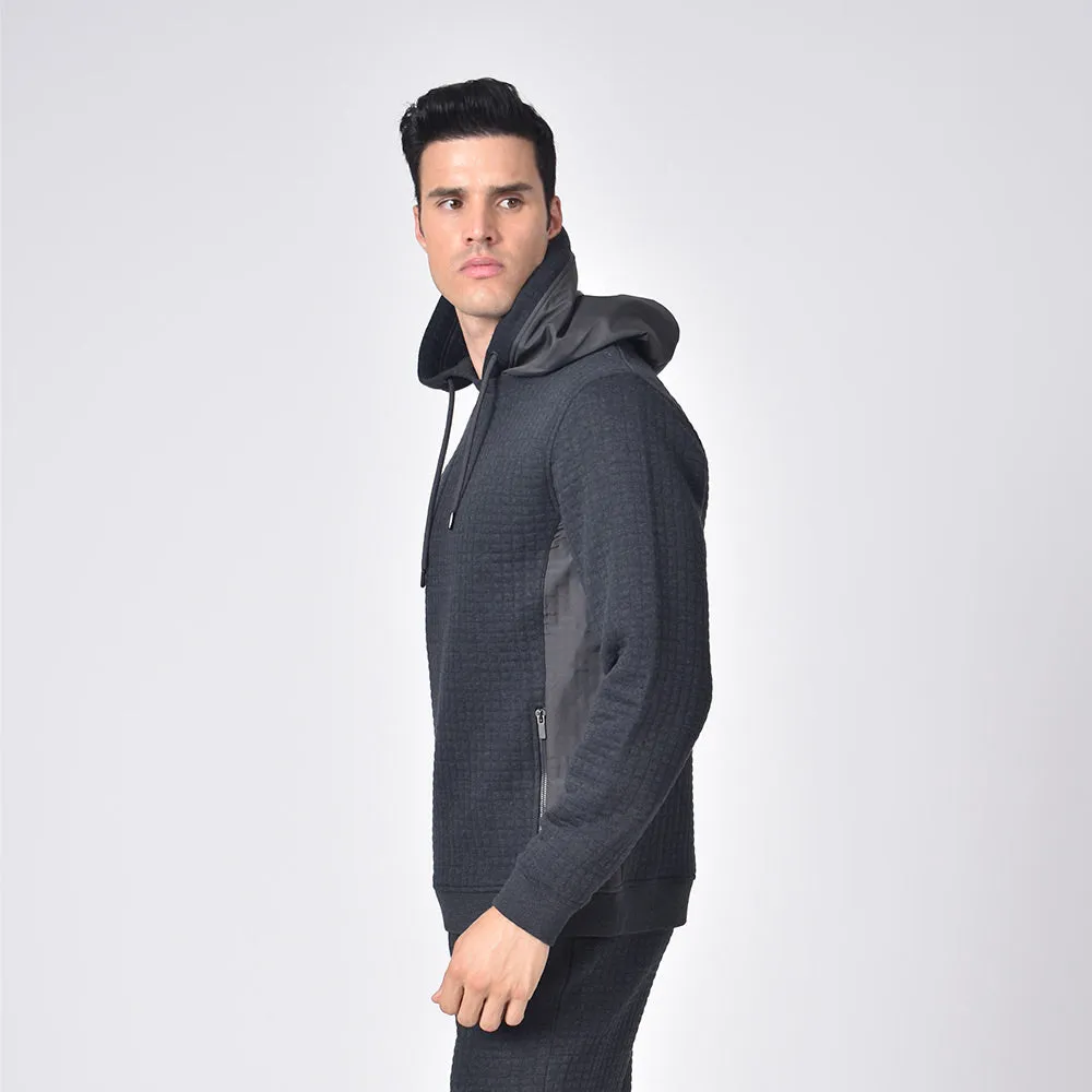 Grey Melange Hooded Sweatshirt