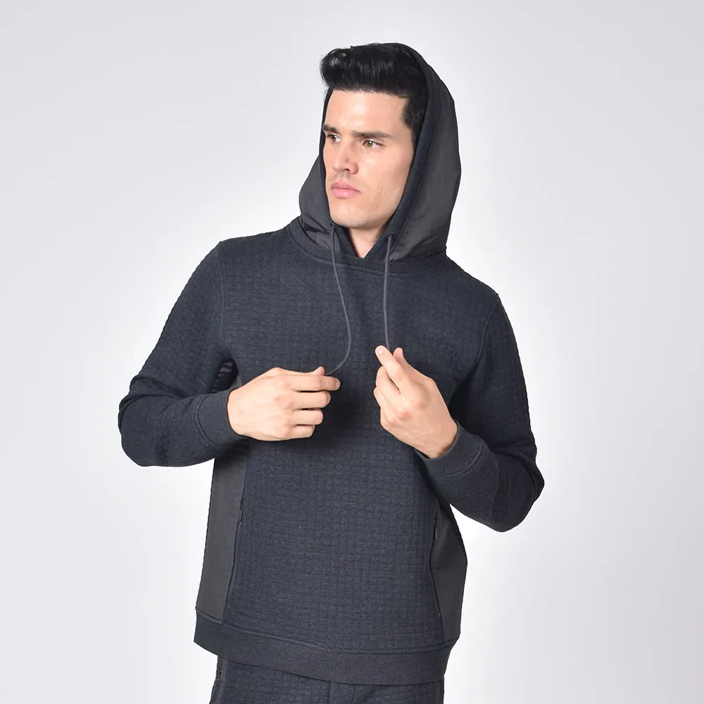 Grey Melange Hooded Sweatshirt