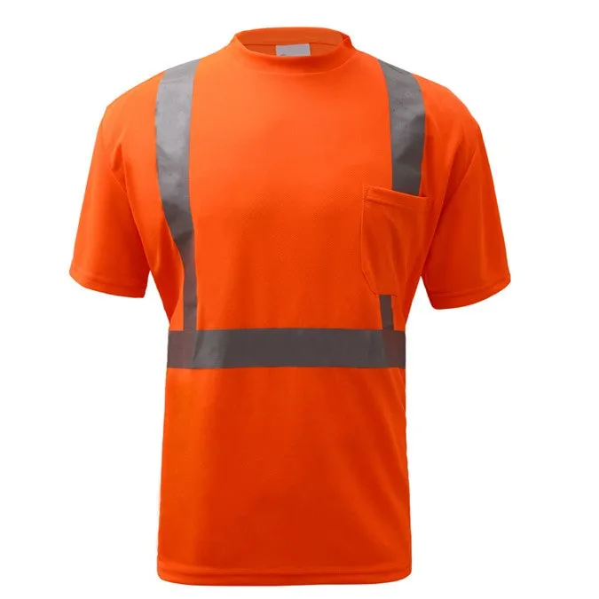 GSS Standard Class 2 Moisture Wicking Short Sleeve Safety T-Shirt With Chest Pocket