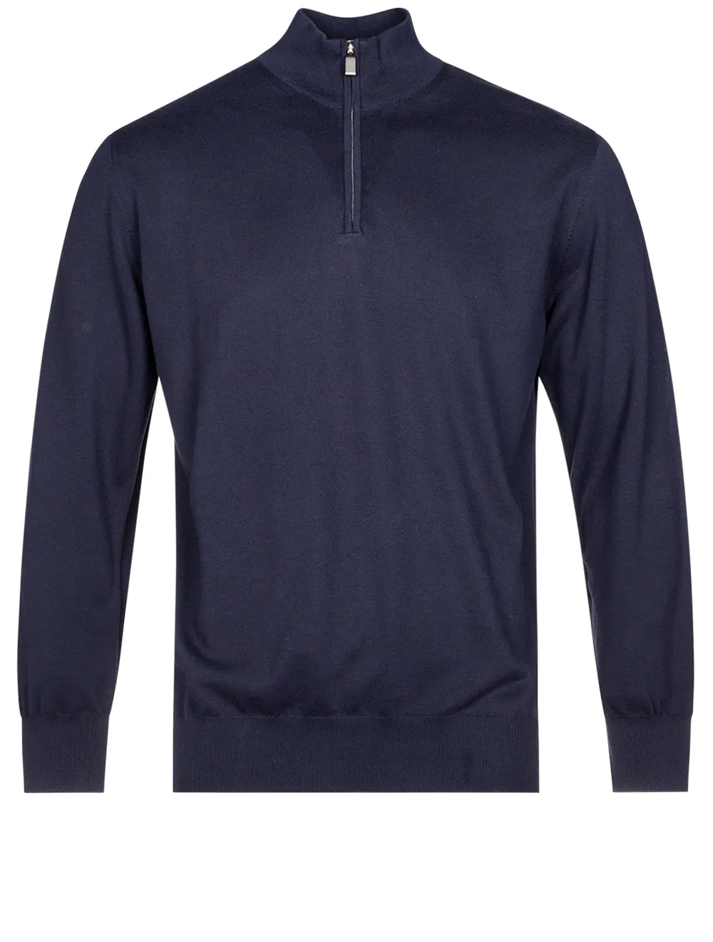 Half Zip High Neck Sweater Navy