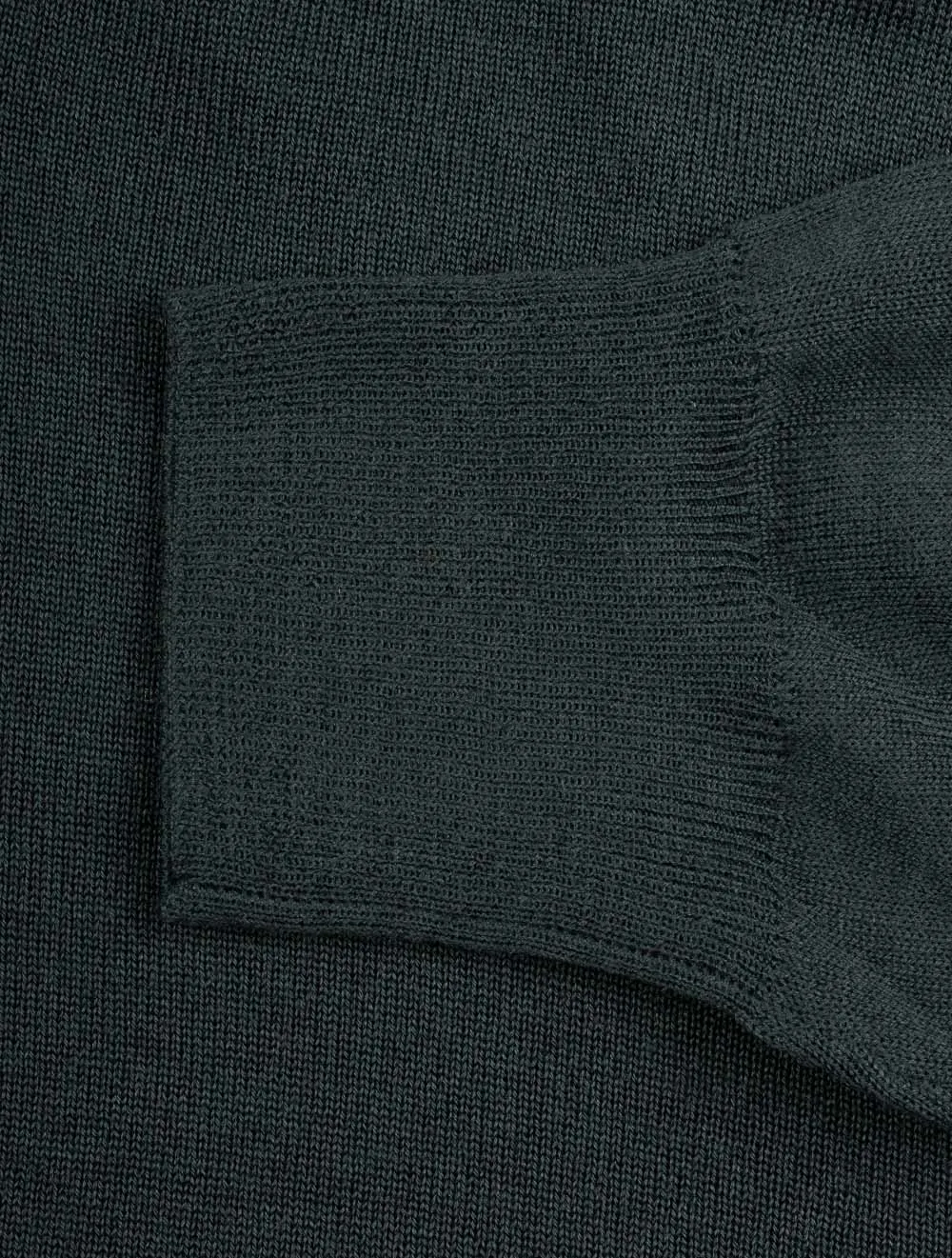 Half Zip Merino Wool Knitwear Green