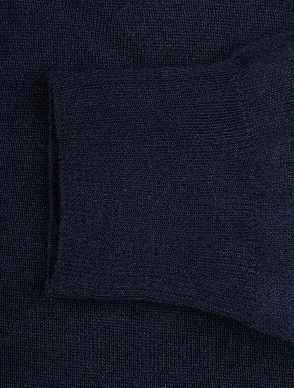 Half Zip Merino Wool Knitwear Navy