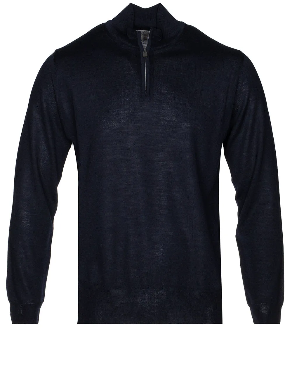 Half Zip Mock Neck Navy