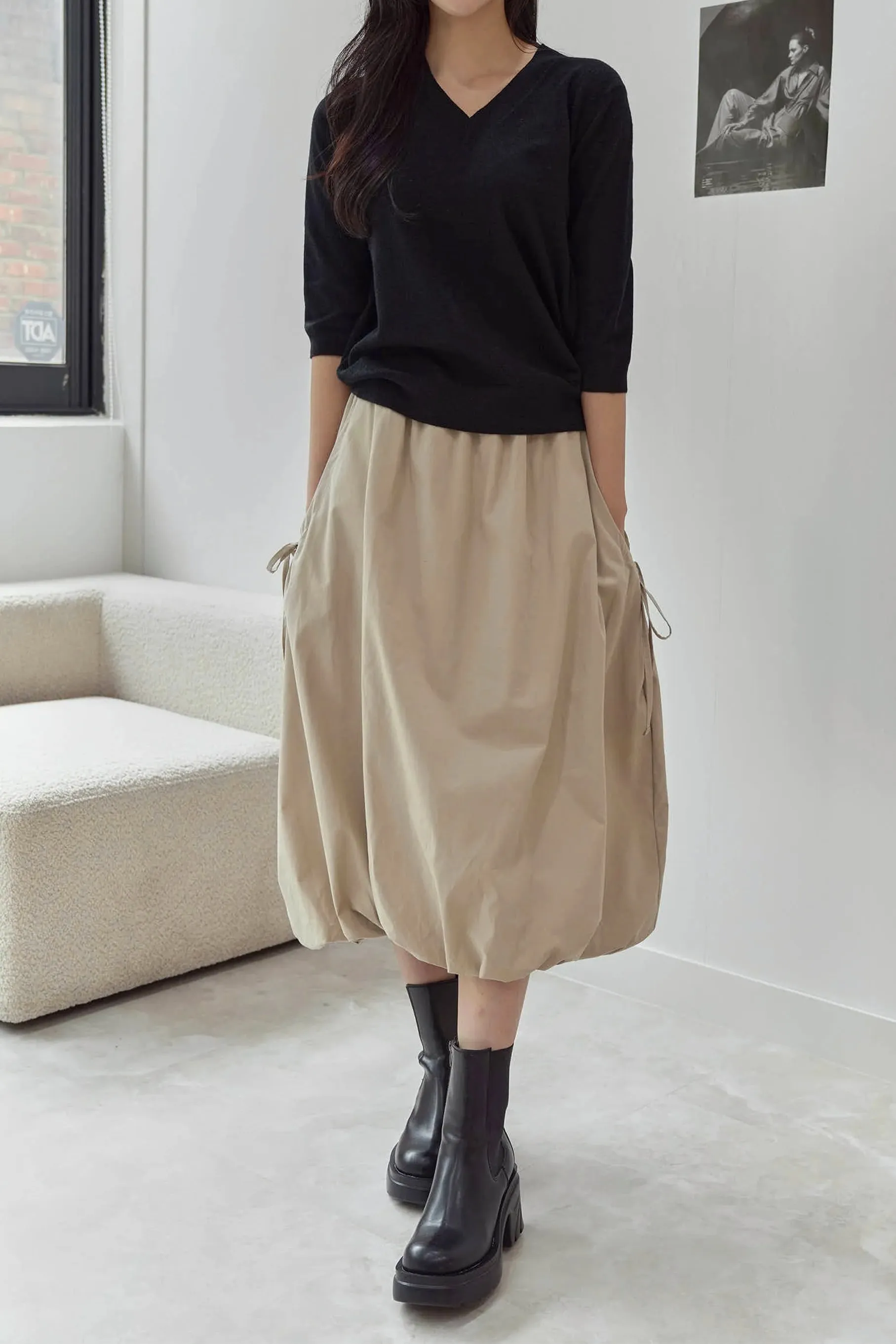 Harley Midi Skirt, Beige