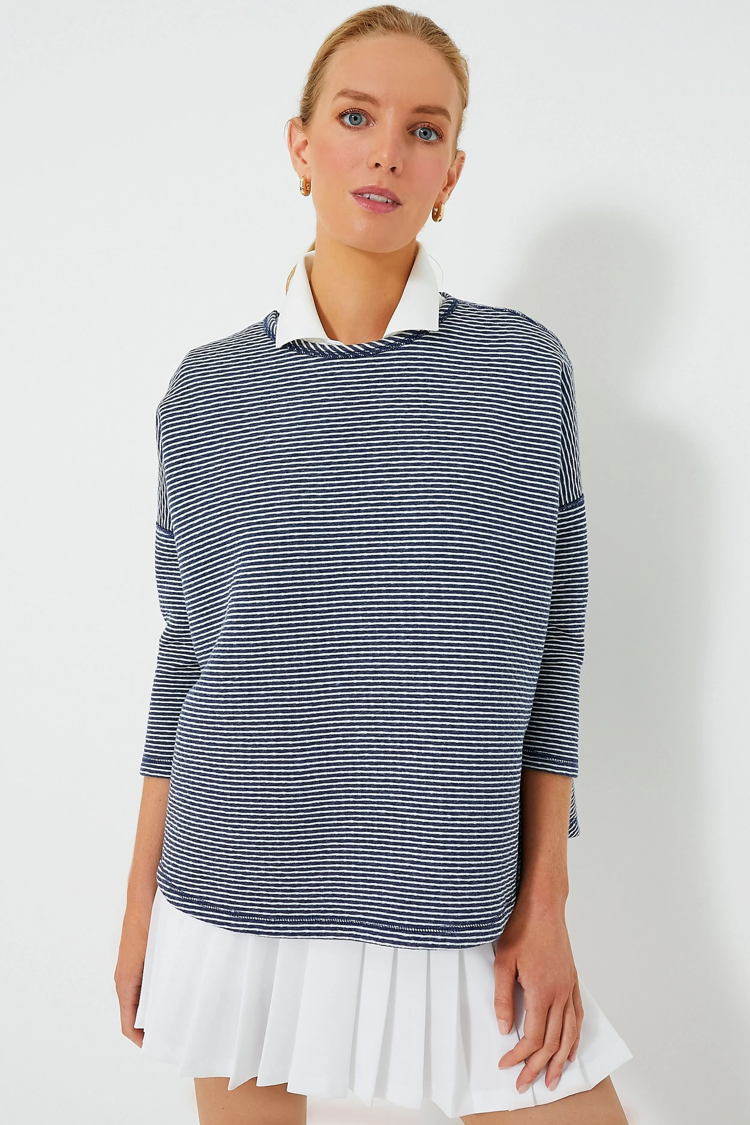 Heathered Navy Reversible Ally Swing Sweatshirt