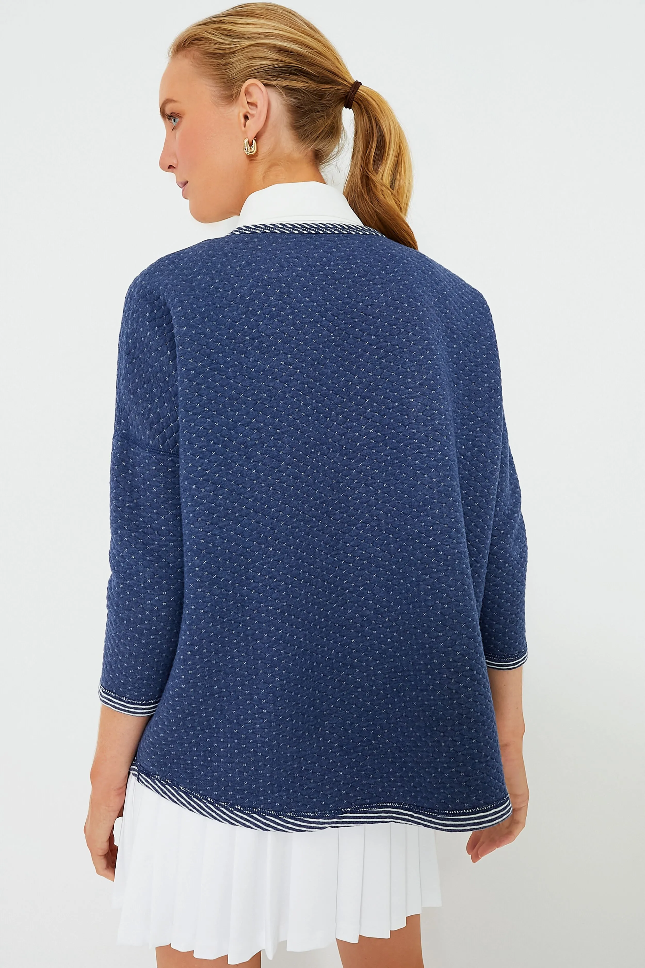 Heathered Navy Reversible Ally Swing Sweatshirt