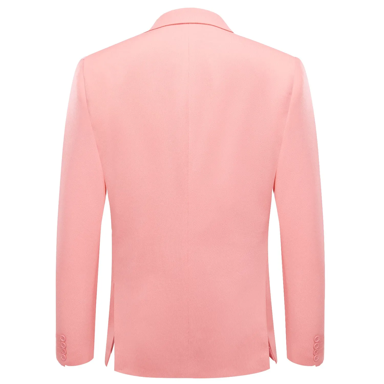 Hi-Tie Business Daily Blazer Pink Men's Suit Jacket Slim Fit Coat