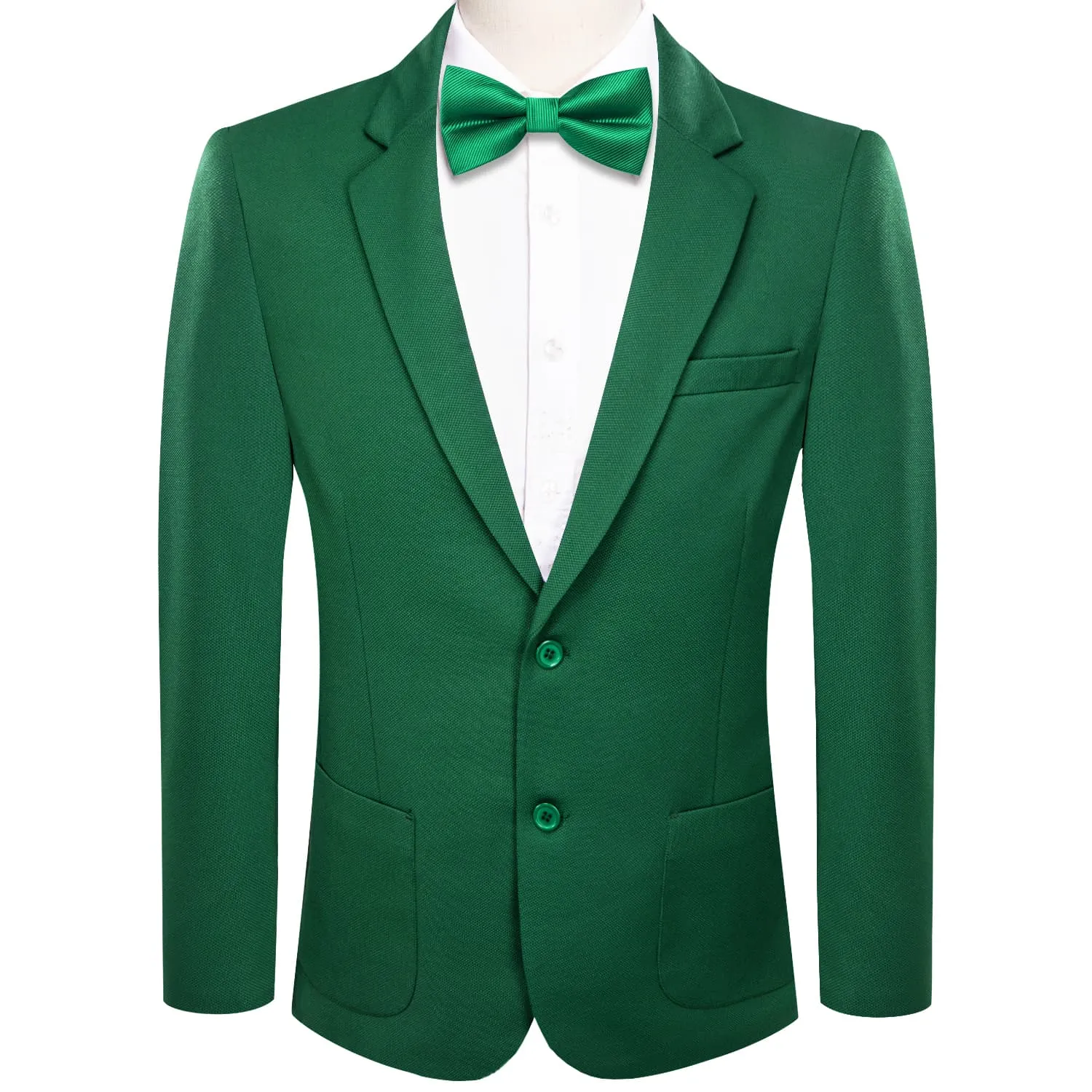 Hi-Tie Business Daily Blazer SeaGreen Men's Suit Jacket Slim Fit Coat