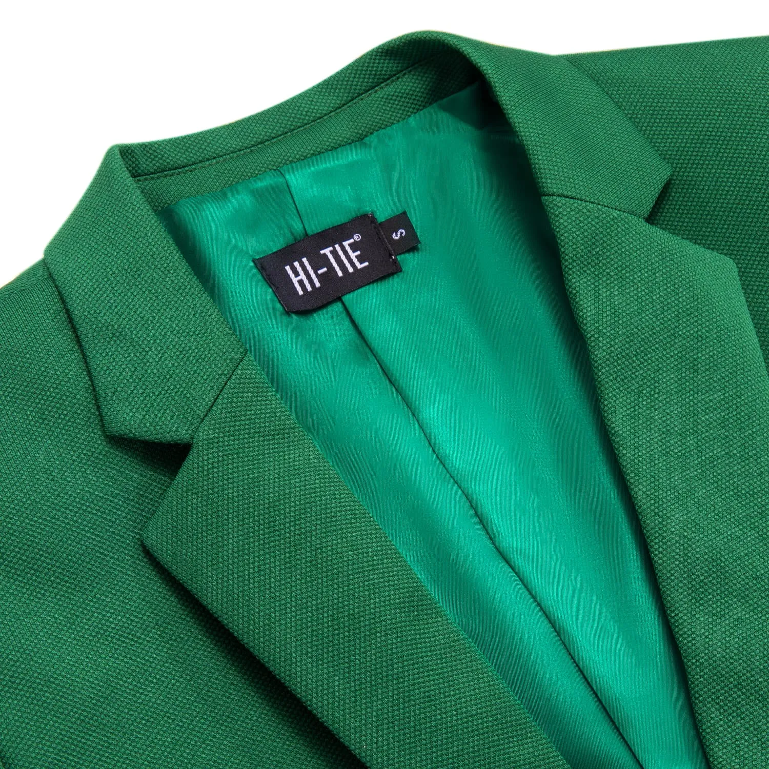 Hi-Tie Business Daily Blazer SeaGreen Men's Suit Jacket Slim Fit Coat