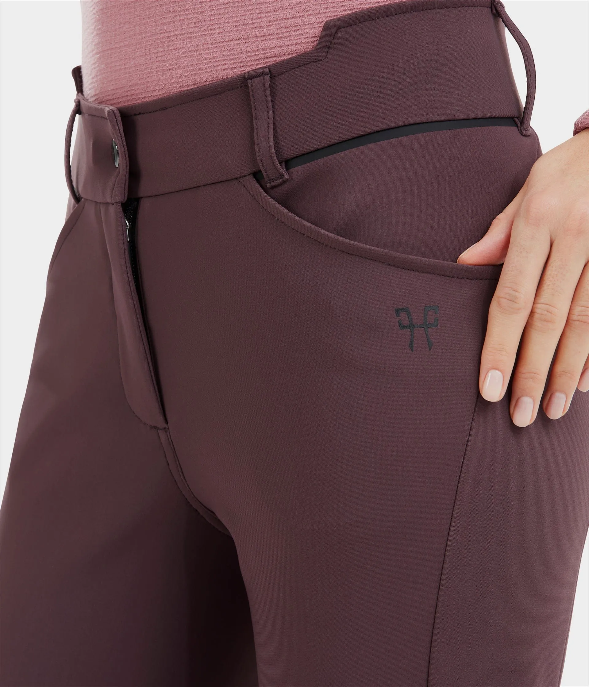 Horse Pilot X-Design Womens Knee Grip Breech - Wine Tasting