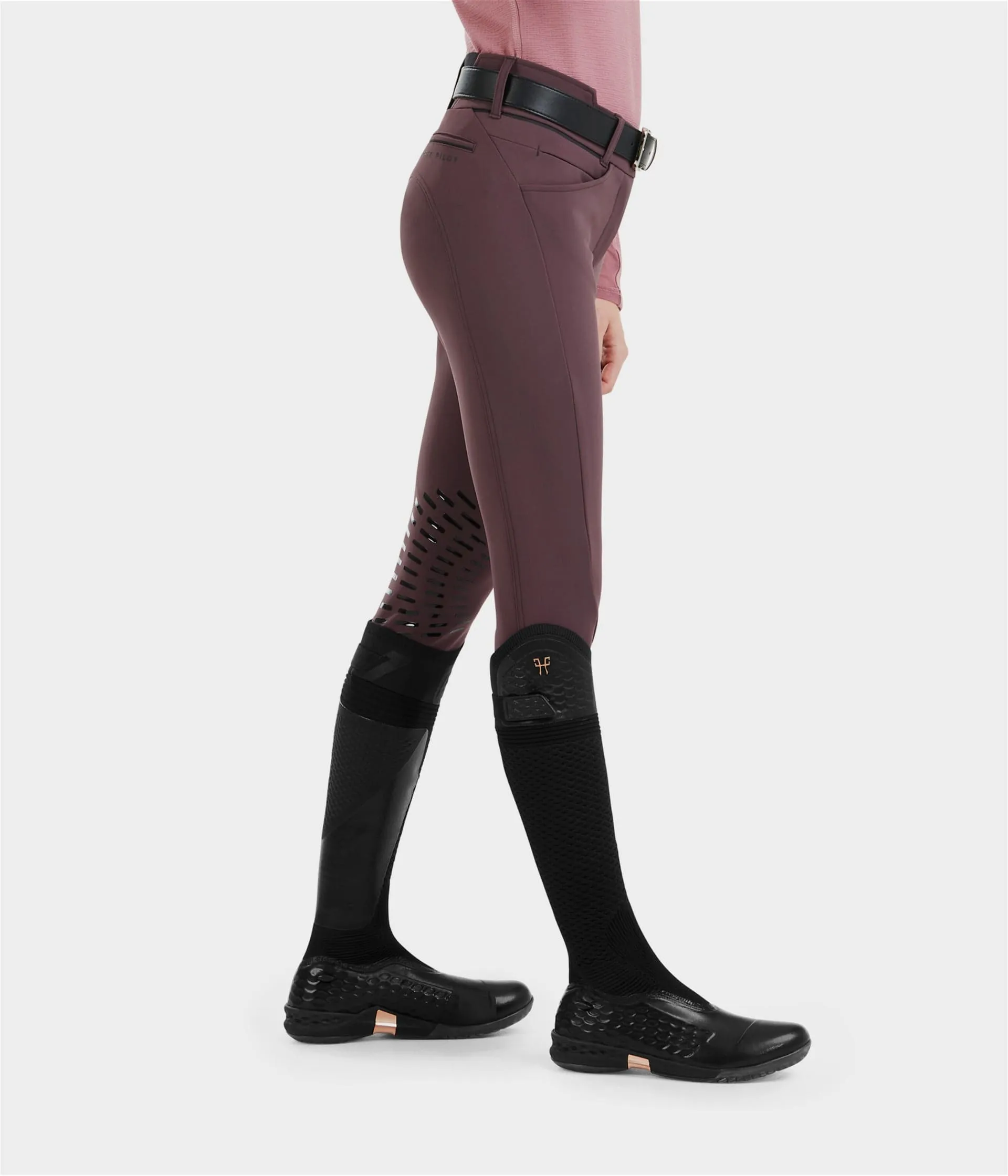 Horse Pilot X-Design Womens Knee Grip Breech - Wine Tasting