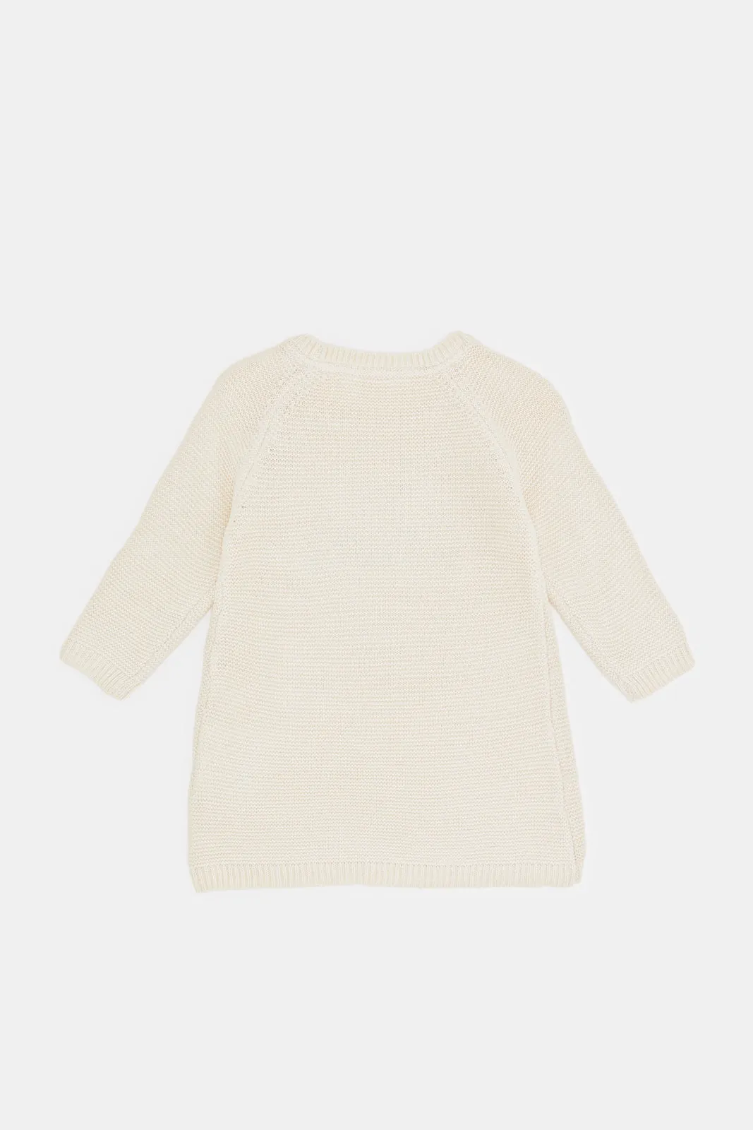 Infant Girls Ivory Knitted Sweater Dress