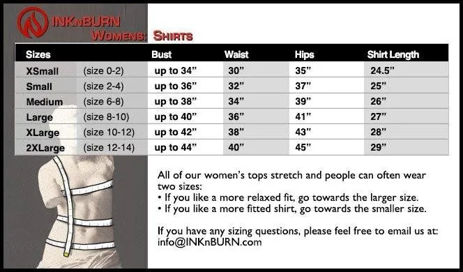 INKnBURN Women's Staff & Serpent Singlet (X-Small) / Multi Color