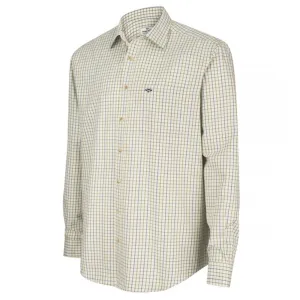 Inverness Cotton Tattersall Shirt Navy/Olive by Hoggs of Fife