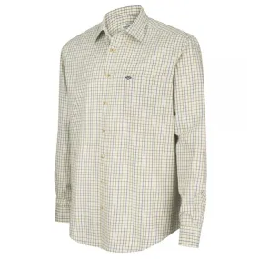 Inverness Cotton Tattersall Shirt Navy/Olive by Hoggs of Fife