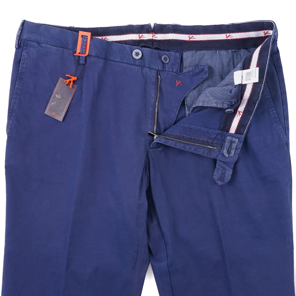 Isaia Slim-Fit Washed Cotton Chinos