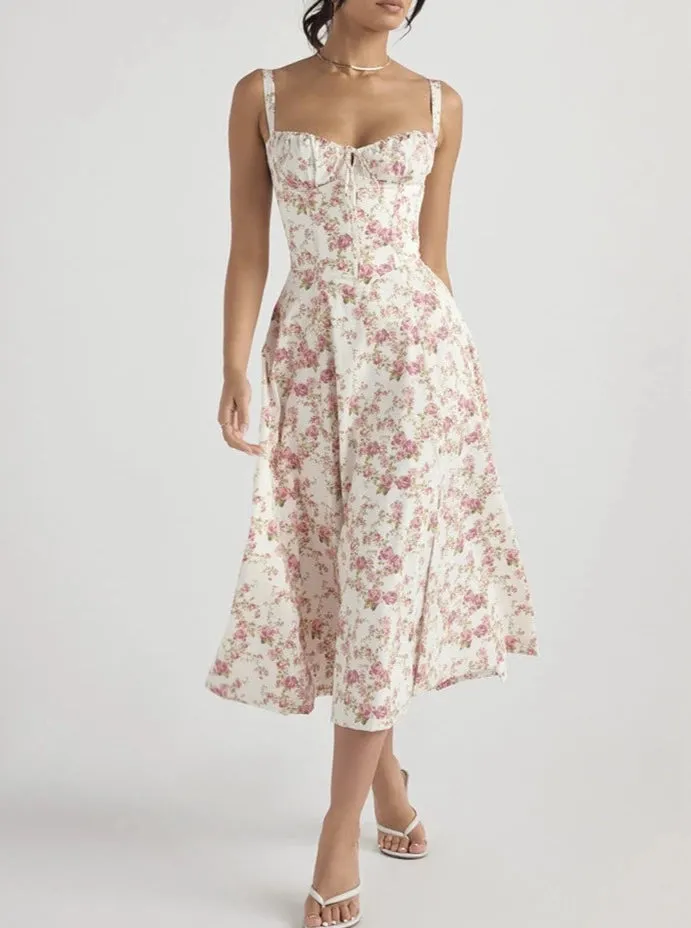 Isela Floral Midi Dress