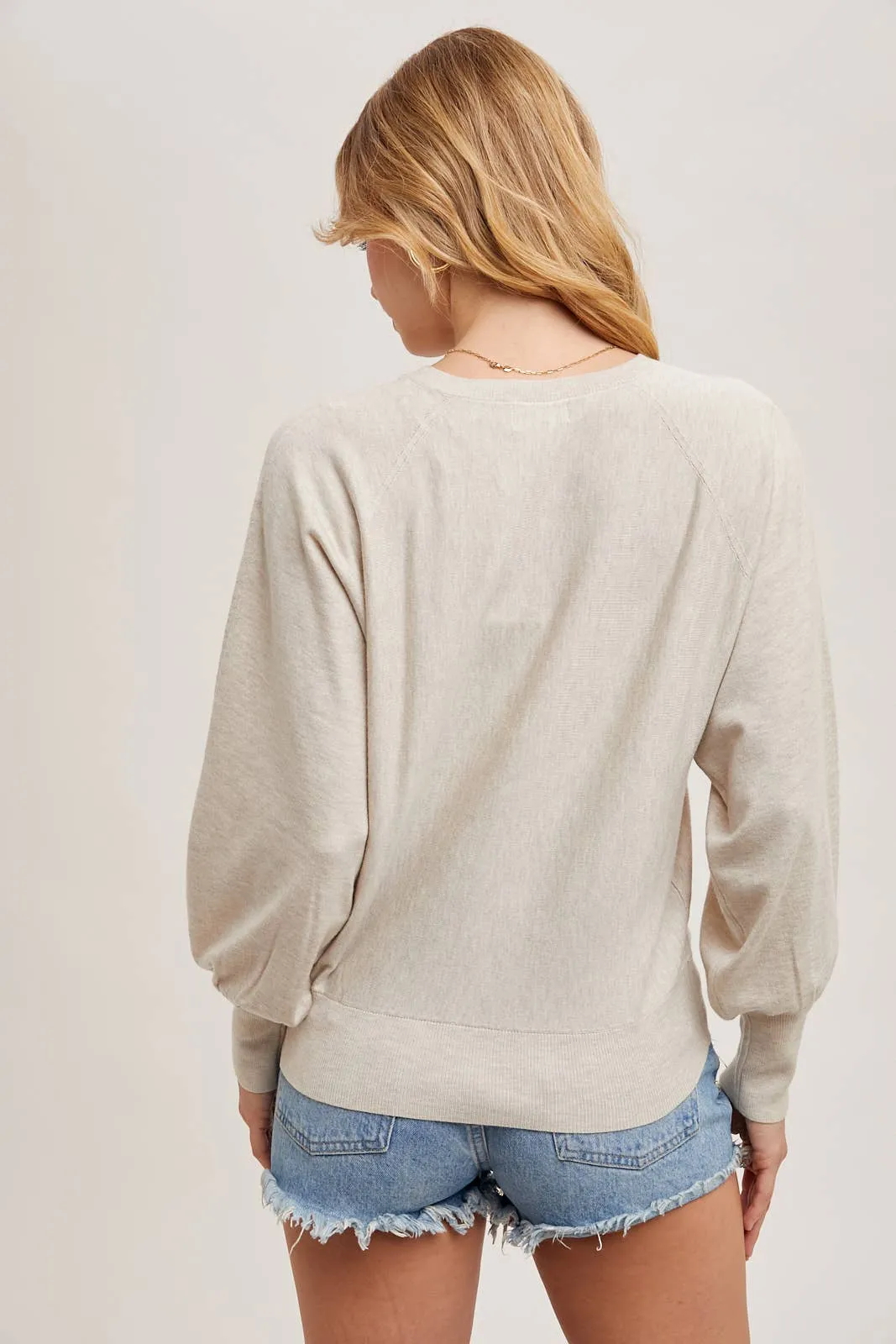 Ivory Lightweight Pullover Sweater