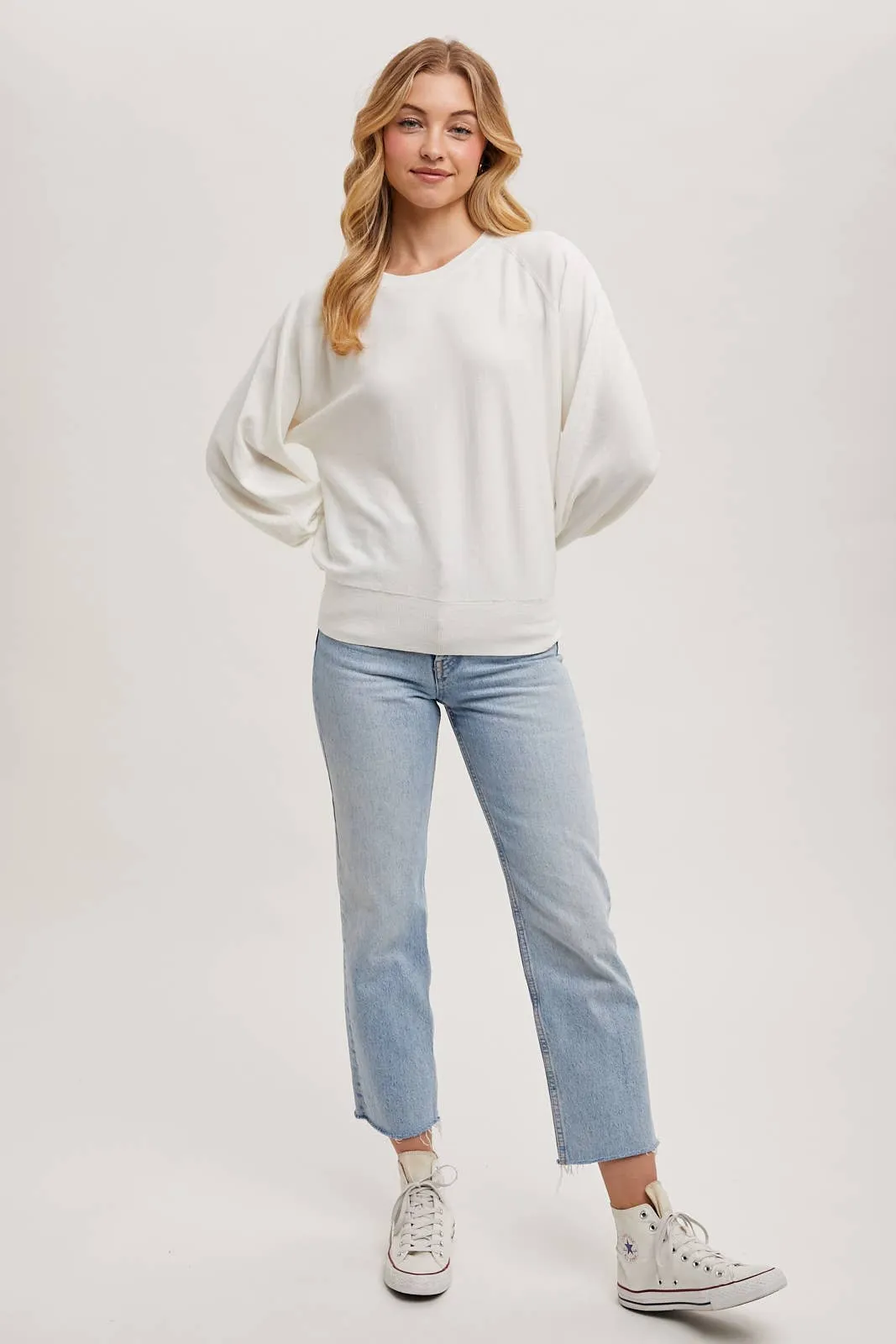 Ivory Lightweight Pullover Sweater