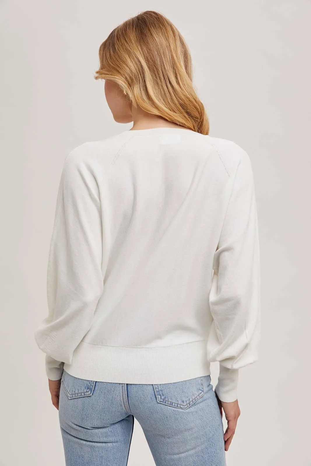 Ivory Lightweight Pullover Sweater