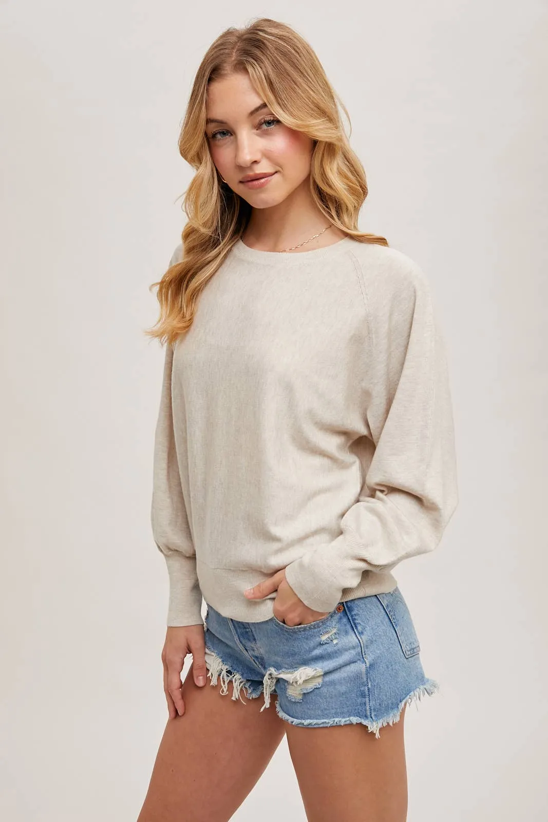 Ivory Lightweight Pullover Sweater