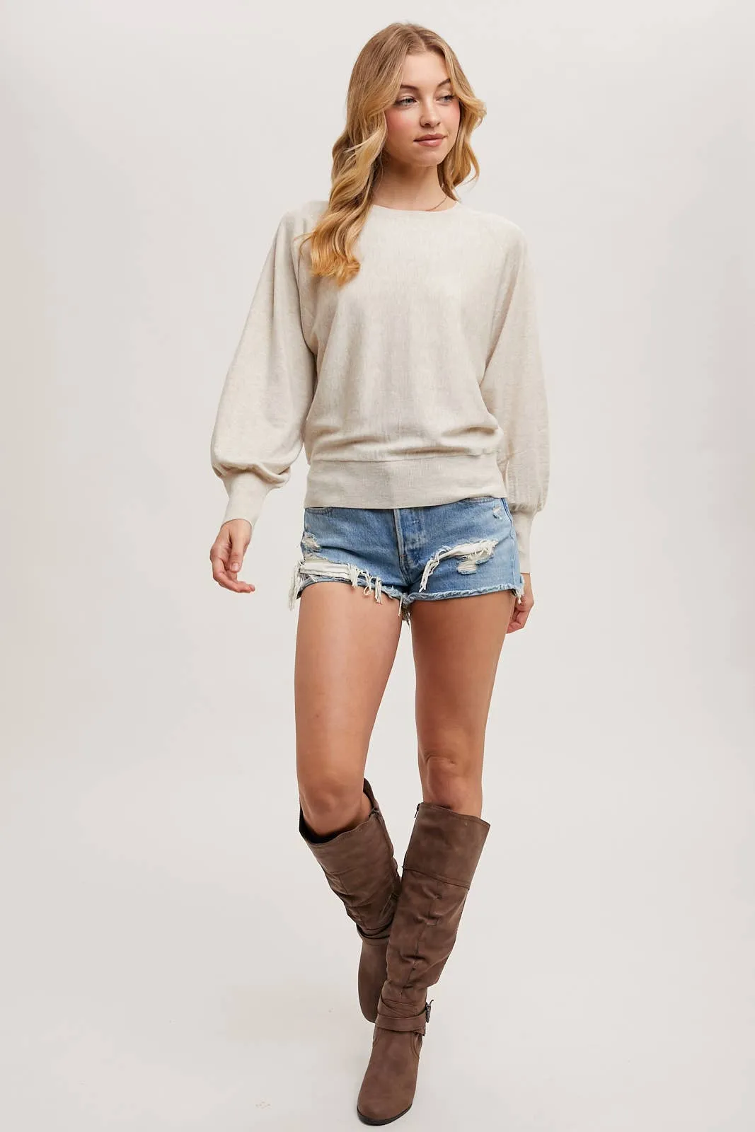 Ivory Lightweight Pullover Sweater