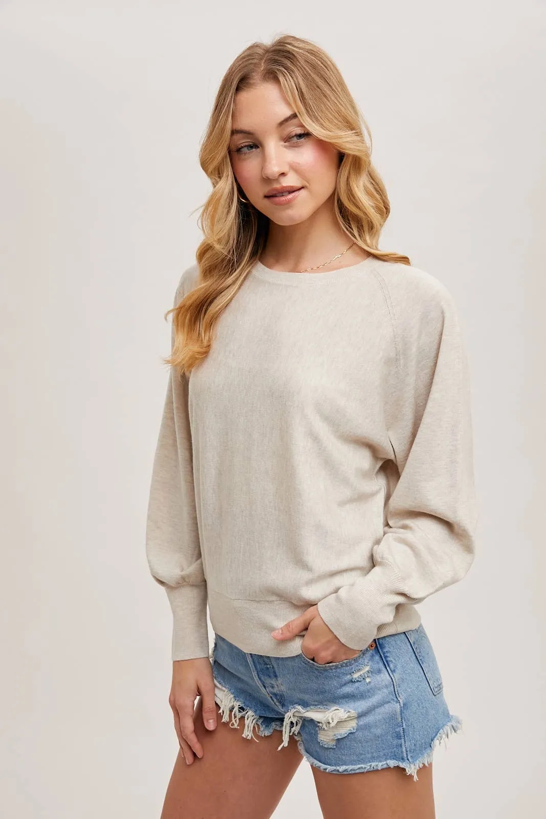 Ivory Lightweight Pullover Sweater