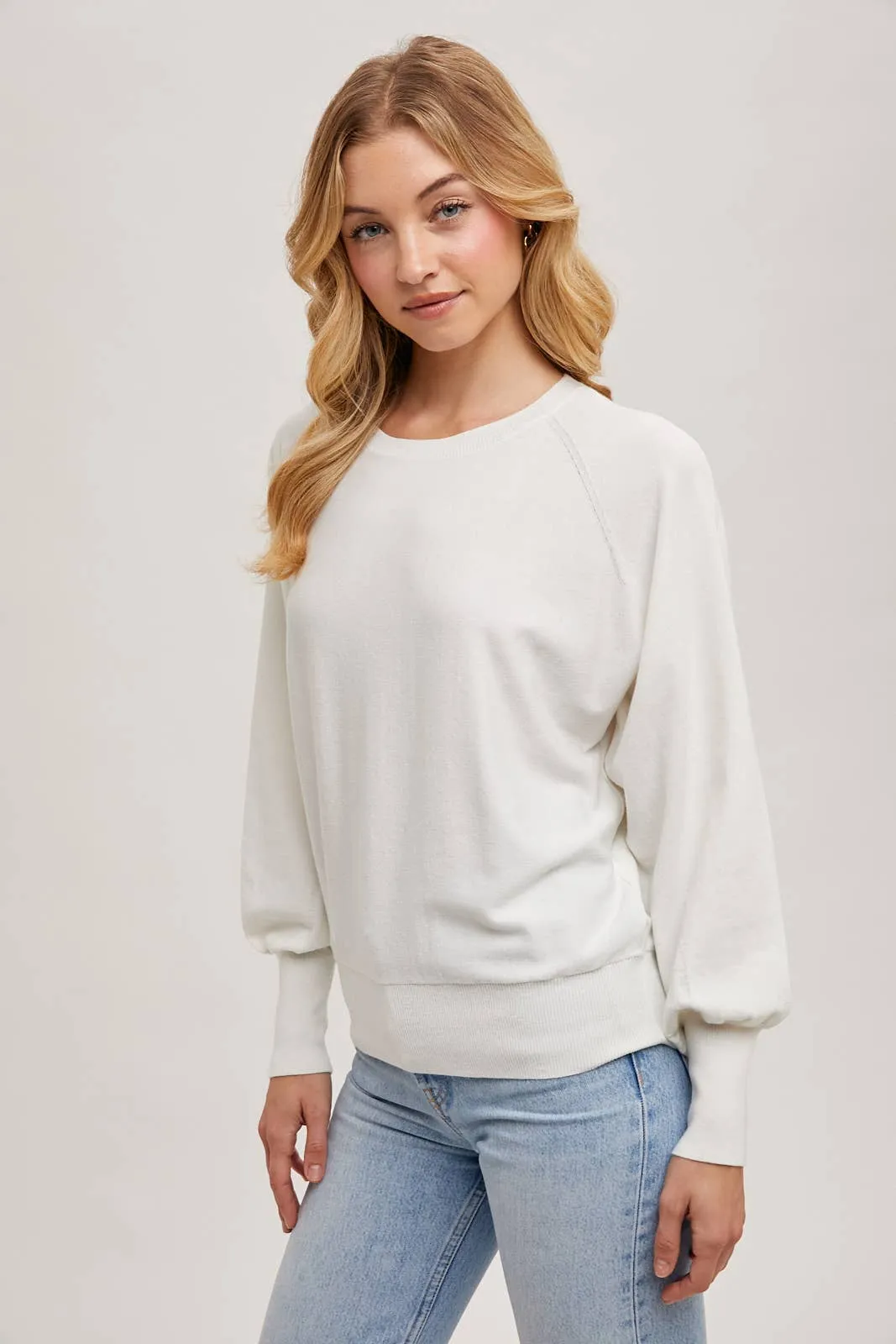 Ivory Lightweight Pullover Sweater