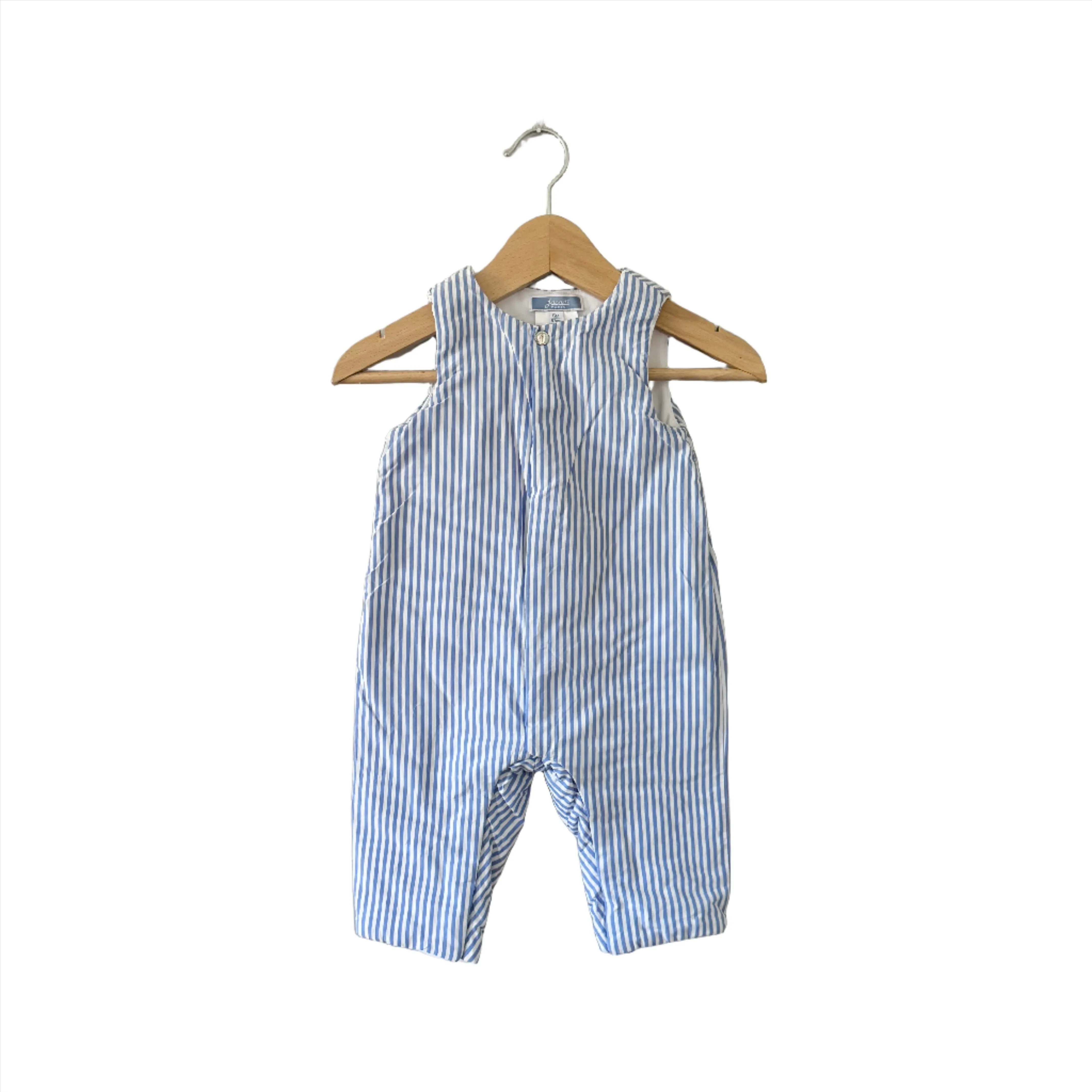 Jacadi / Quilted stripe romper / 6M