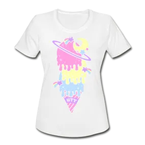 Kawaii cosmic melty ice cream Women's Moisture Wicking Performance T-Shirt