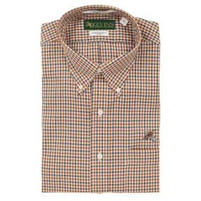 Kevin's Wrinkle Free Quail/Brown Check Shirt