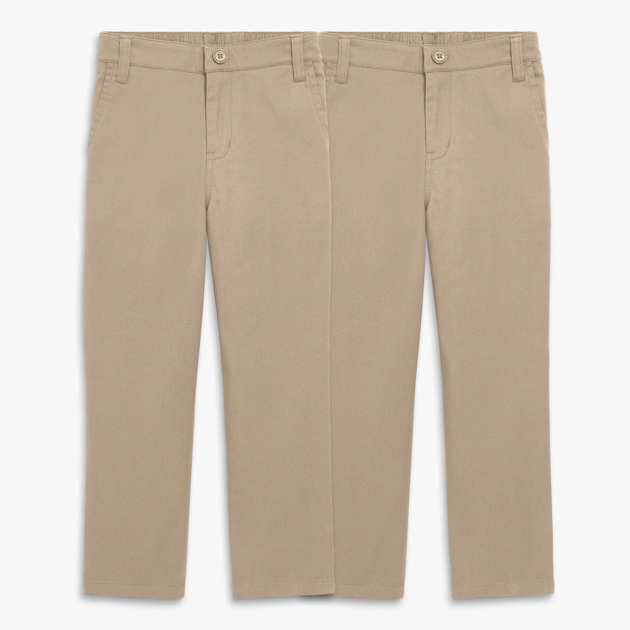 Kids stretch chino elastic-back pant 2-pack