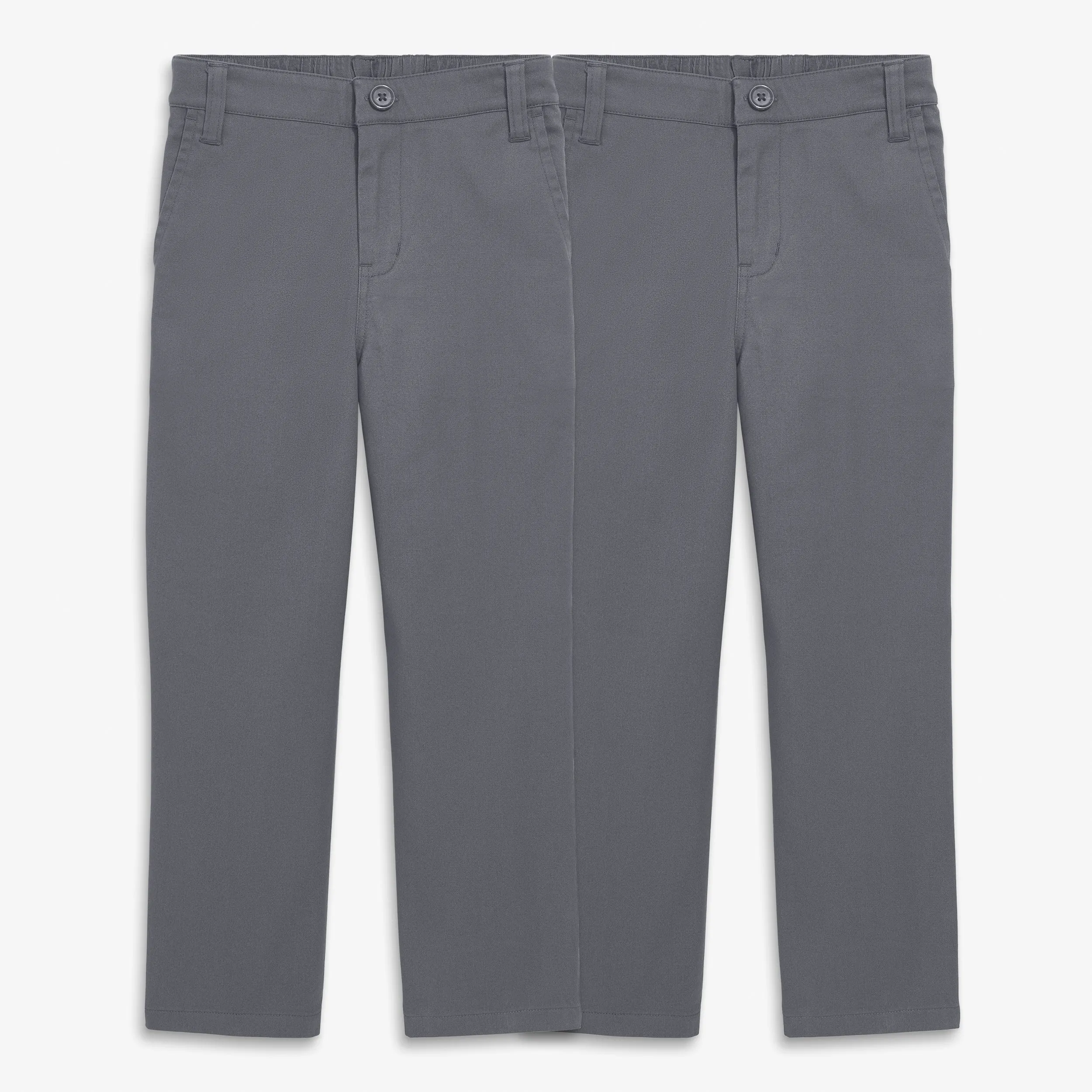 Kids stretch chino elastic-back pant 2-pack