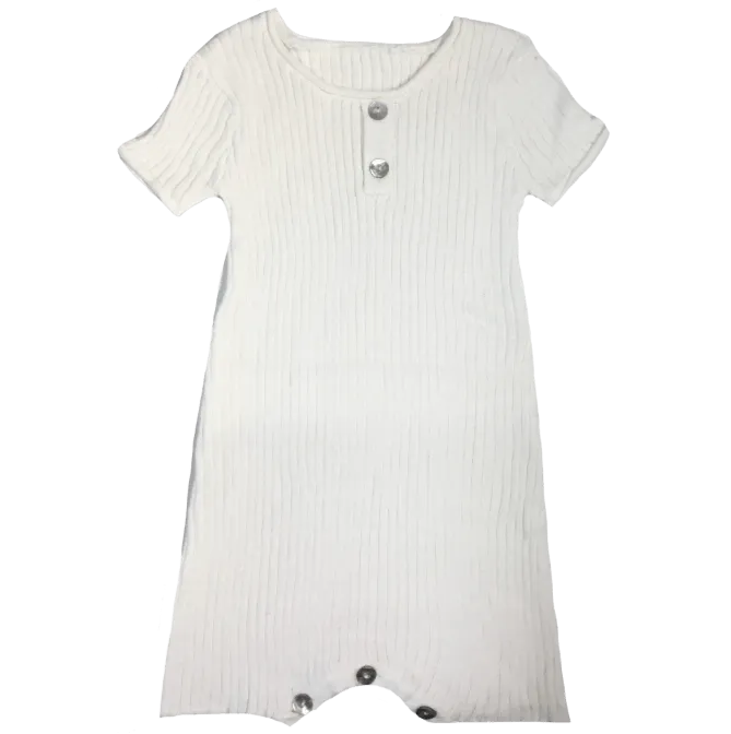 Kipp White Knit Romper