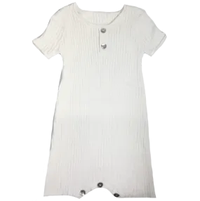 Kipp White Knit Romper