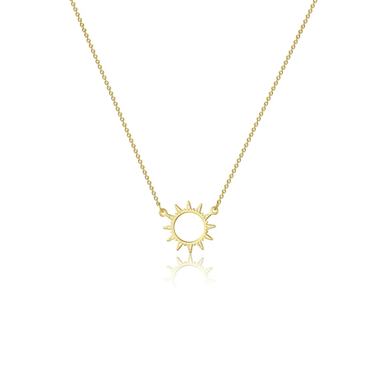 Kyerlyn Gold Plated Sun Choker Necklaces