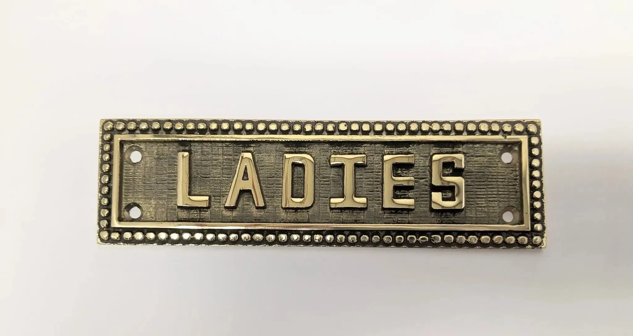 LADIES Restroom Metal Door Sign