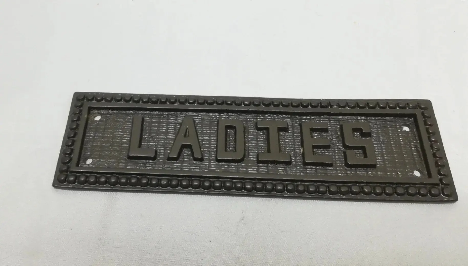 LADIES Restroom Metal Door Sign