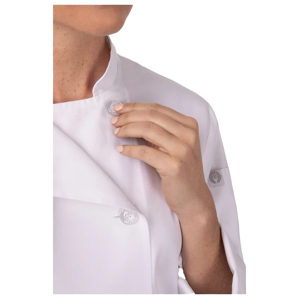 LE WOMEN CHEF COAT - White