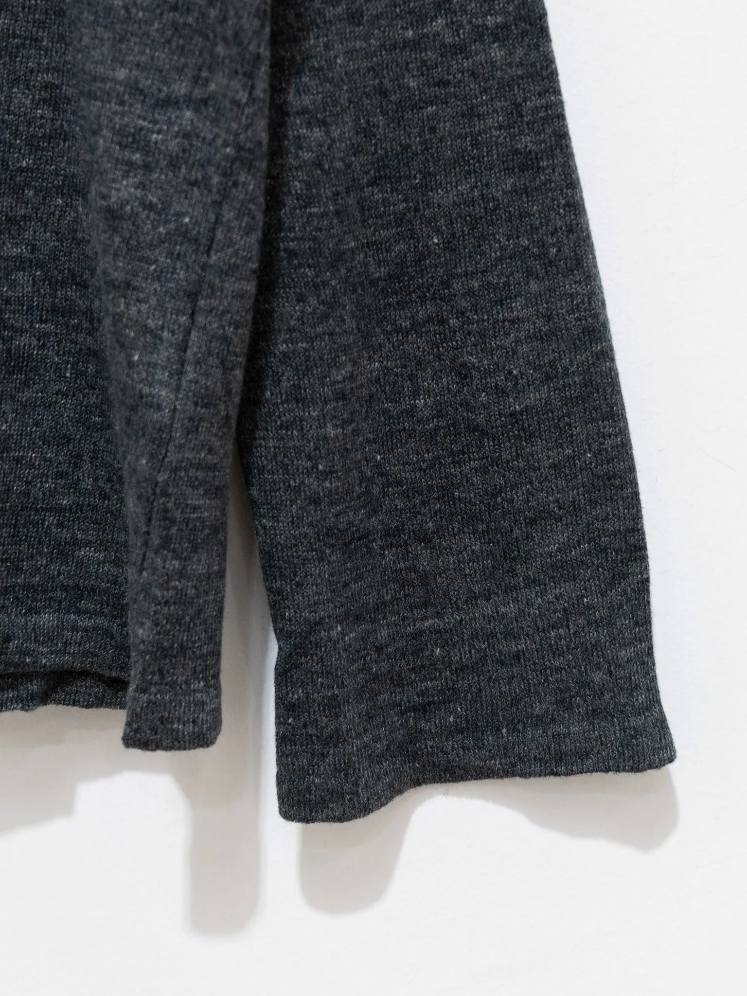 Linen Knit Pullover - Charcoal