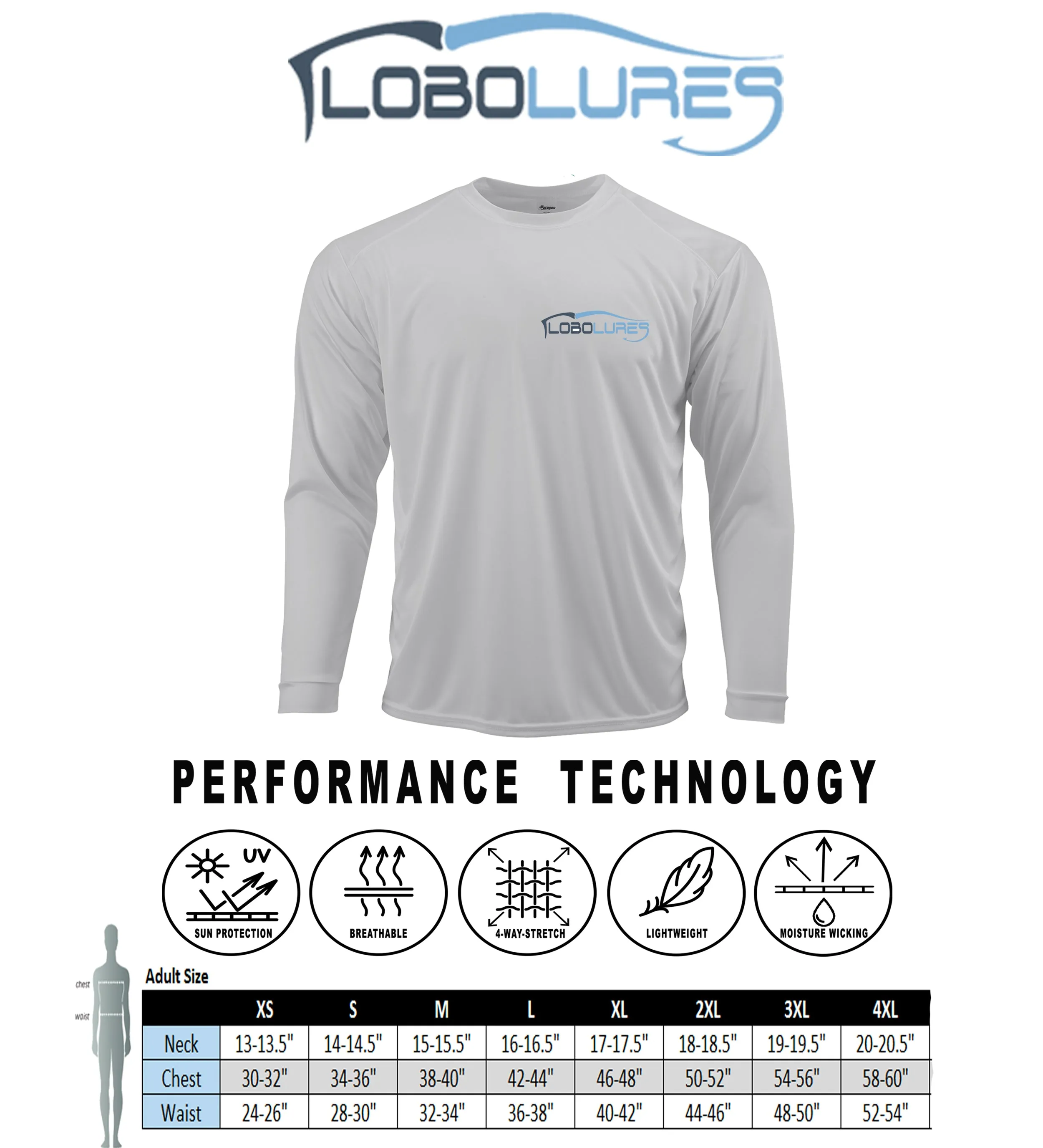 Lobo Lures Canyon Chart Marlin Performance UPF 50 T-Shirt