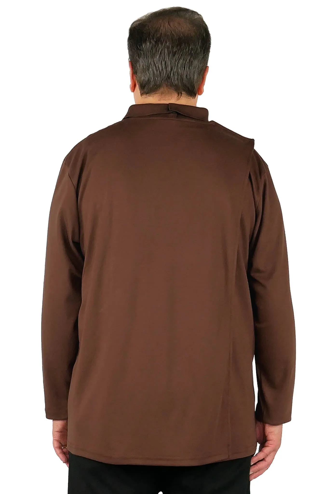 Long-Sleeved Adaptive Polo Shirt - Thomas | Coffee