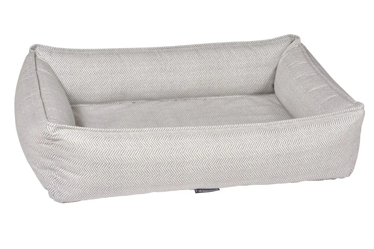 Lounger - Taupe Herringbone - Dog Bed