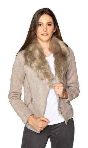 Love Token Kelly Faux Fur Trim Jacket