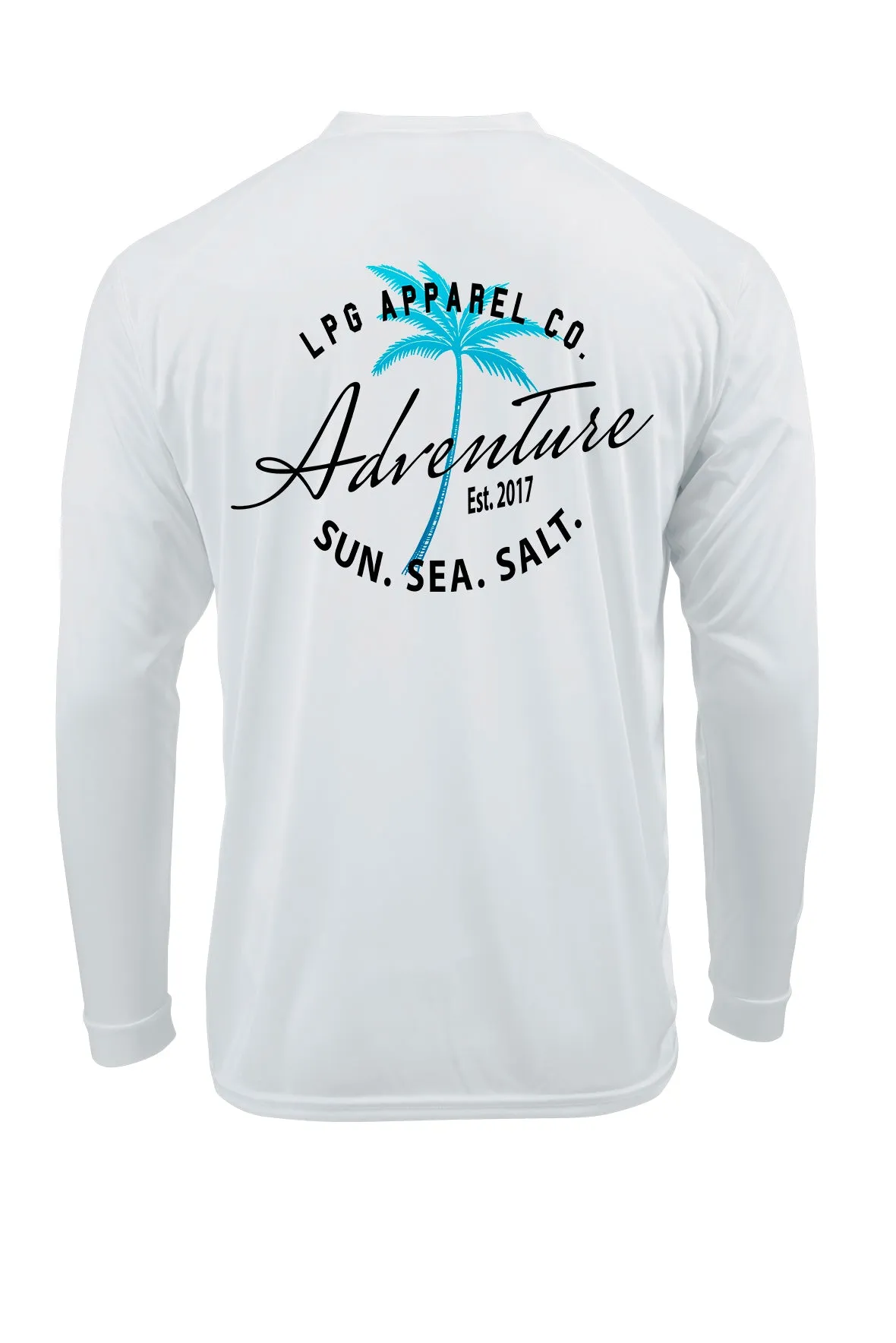 LPG Apparel Co. Adventure Palm Tree Surf LS Performance UPF 50 Unisex Shirt