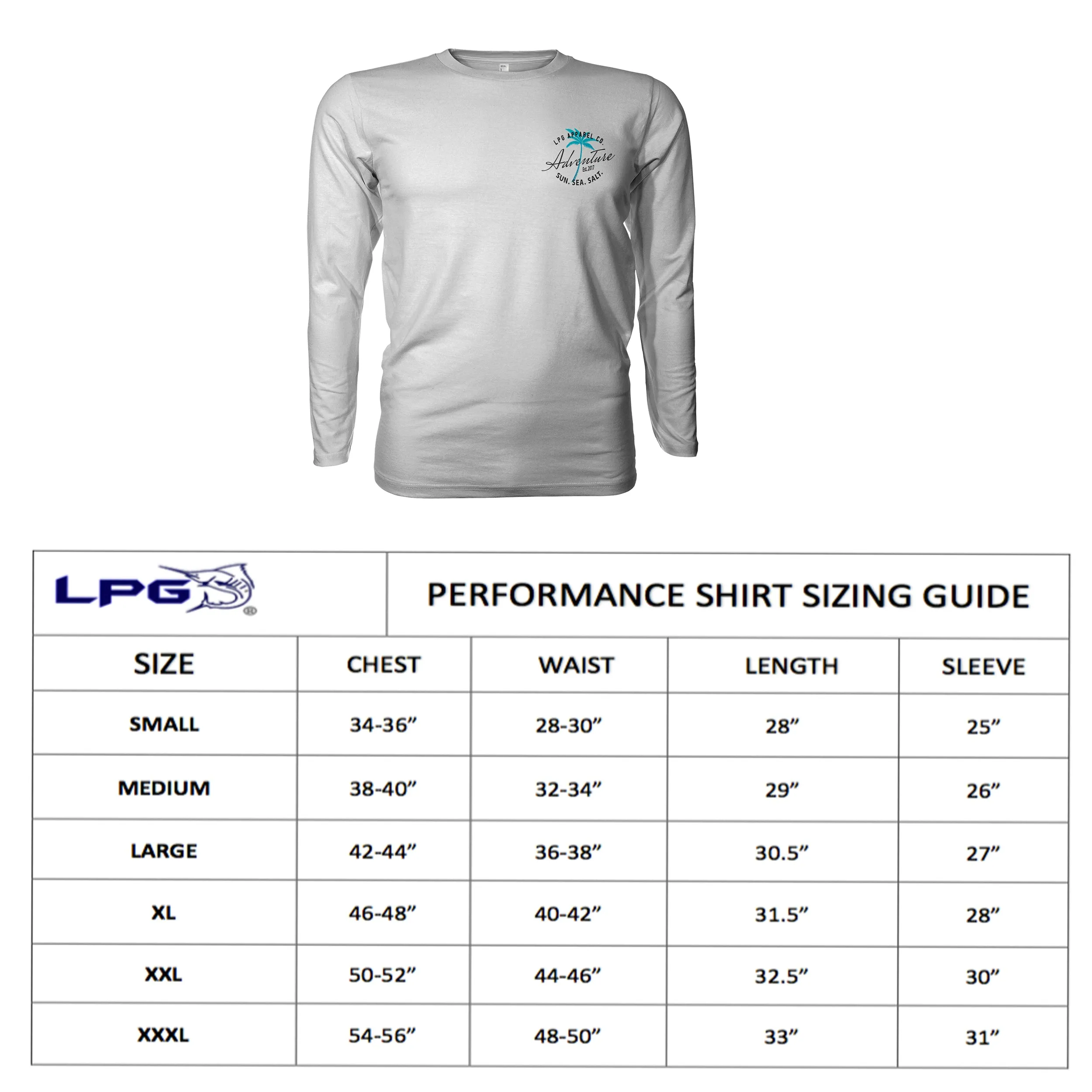 LPG Apparel Co. Yellowfin Chase Rash Guard LS Performance UPF 50 Unisex Shirt